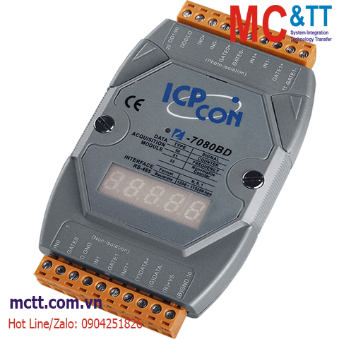 Module RS-485 DCON 2 kênh đầu vào Counter/Frequency ICP DAS I-7080BD-G CR