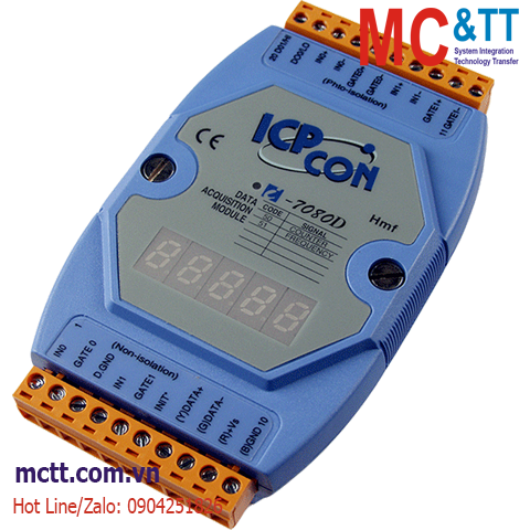 Module RS-485 DCON 2 kênh đầu vào Counter/Frequency ICP DAS I-7080D CR