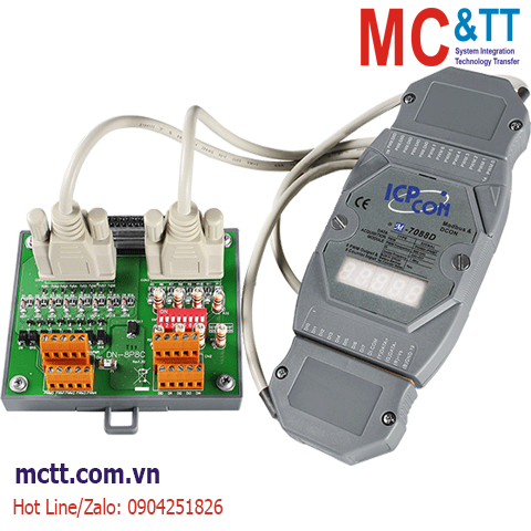 Module RS-485 DCON 8 kênh đầu vào bộ đếm tốc độ cao HSC+8 kênh đầu ra PWM ICP DAS I-7088D-G/S CR