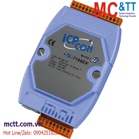 Bộ lập trình nhúng MiniOS7 PAC với CPU 80188-40 ICP DAS I-7188EX CR