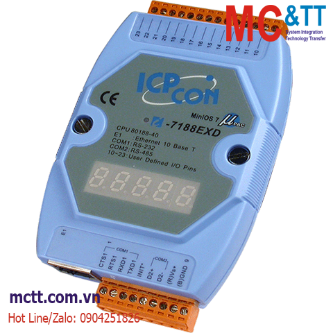 Bộ lập trình nhúng MiniOS7 PAC với CPU 80188-40 ICP DAS I-7188EXD CR