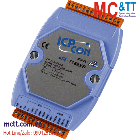 Bộ lập trình nhúng MiniOS7 PAC với CPU 80188-40 ICP DAS I-7188XB-512 CR