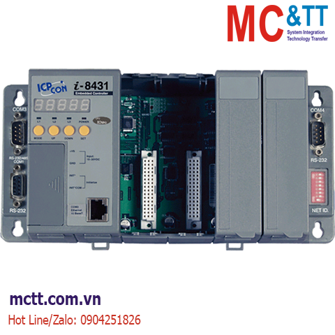 Bộ lập trình nhúng MiniOS7 PAC với CPU 80186-80 + 4 khe cắm module I/O ICP DAS I-8431-80-G CR