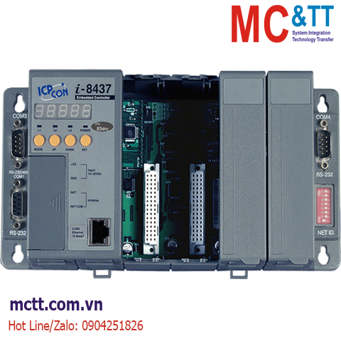 Bộ lập trình nhúng ISaGRAF PAC CPU 80186-80 + MiniOS7 + 4 khe cắm module I/O ICP DAS I-8437-80-G CR