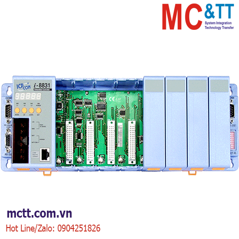 Bộ lập trình nhúng MiniOS7 PAC với CPU 80186-80 + 8 khe cắm module I/O ICP DAS I-8831-80 CR