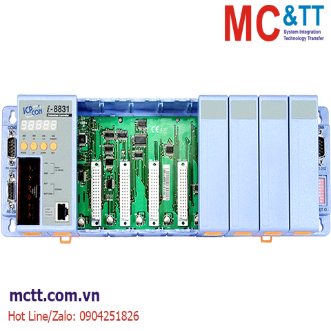 Bộ lập trình nhúng MiniOS7 PAC với CPU 80188-40 + 8 khe cắm module I/O ICP DAS I-8831 CR