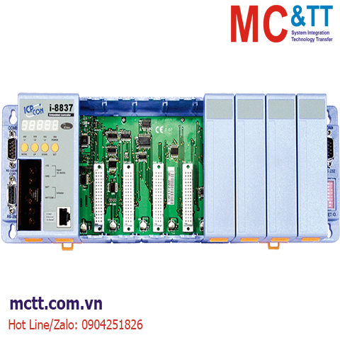 Bộ lập trình nhúng ISaGRAF PAC CPU 80186-80 + MiniOS7 + 8 khe cắm module I/O ICP DAS I-8837-80 CR