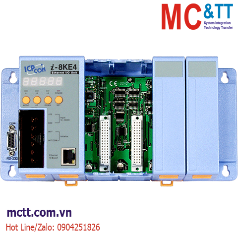 Module RS-485 & Ethernet DCON 4 khe cắm module I/O ICP DAS I-8KE4 CR