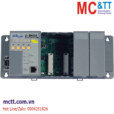 Module RS-232 + Ethernet Modbus RTU/TCP 4 khe cắm module I/O ICP DAS I-8KE4-MTCP-G CR