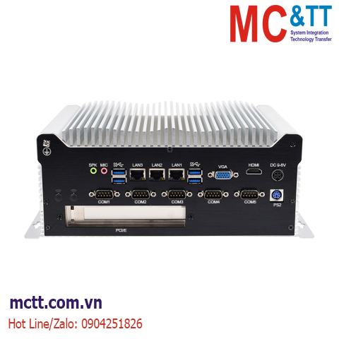 Máy tính nhúng công nghiệp không quạt CPU 9th/8th/7th/6th Gen Intel® Core™ i7/i5/i3 (3 Lan + 5 COM) hỗ trợ khe cắm PCI/PCIe TP-IPC IBOX-602-5C3L-1P