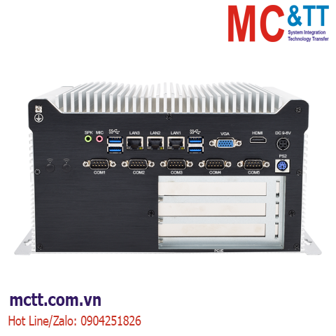 Máy tính nhúng công nghiệp không quạt CPU 9th/8th/7th/6th Gen Intel® Core™ i7/i5/i3 (3 Lan + 5 COM) hỗ trợ khe cắm PCI/PCIe TP-IPC IBOX-602-5C3L-3P