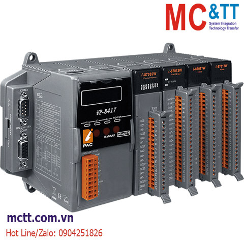 Bộ lập trình nhúng ISaGRAF PAC CPU 80186-80 + MiniOS7 + 4 khe cắm module I/O ICP DAS iP-8417 CR