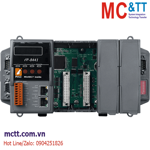 Bộ lập trình nhúng MiniOS7 PAC với CPU 80186-80 + 4 khe cắm module I/O ICP DAS iP-8441 CR