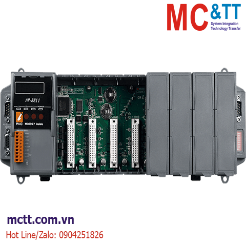 Bộ lập trình nhúng MiniOS7 PAC với CPU 80186-80 + 8 khe cắm module I/O ICP DAS iP-8811 CR