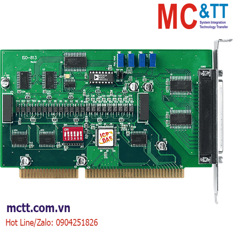 Card ISA 32 kênh đầu vào tương tự AI 12 bits, 10 kS/s ICP DAS ISO-813 CR