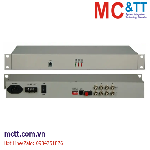 Bộ chuyển đổi 1 cổng Ethernet + 4 cổng E1 sang quang JHA Tech JHA-CPE4F1