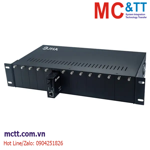 Khung giá 14 slot khe cắm bộ chuyển đổi quang điện JHA Tech JHA-E14