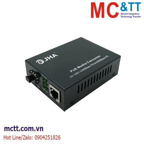 Bộ chuyển đổi quang điện PoE 1 cổng Gigabit Ethernet sang quang JHA Tech JHA-GS11P
