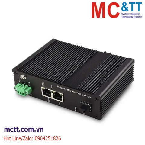 Bộ chuyển đổi quang điện công nghiệp 2 cổng Gigabit Ethernet sang 1 cổng Gigabit SFP JHA Tech JHA-IGS12H