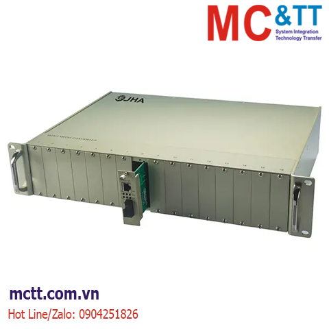Khung giá 16 khe cắm card chuyển đổi quang điện JHA Tech JHA-E16
