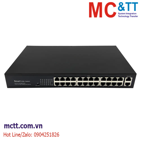 Switch 24 cổng PoE + 2 cổng Gigabit Ethernet JHA Tech JHA-P302024CBMHGW