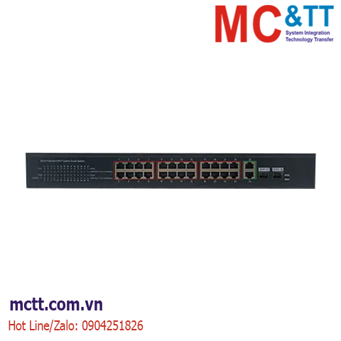 Switch 24 cổng PoE + 2 cổng Gigabit Ethernet + 2 Gigabit SFP JHA Tech JHA-P322024CBTH
