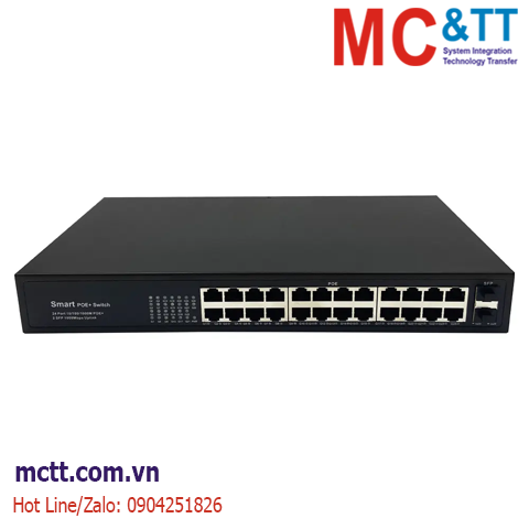 Switch 24 cổng Gigabit PoE + 2 cổng Gigabit SFP JHA Tech JHA-P420024BMHGW