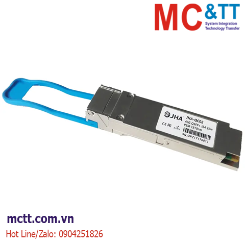 Module quang công nghiệp 40Gb/s QSFP+ IR4, Single-mode, Duplex LC, 1310nm, 2KM JHA Tech JHA-QC02
