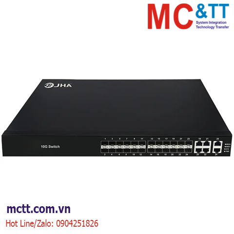 Switch Layer 3 quản lý 24 cổng Gigabit SFP + 4 cổng 10Gb SFP+ JHA Tech JHA-SW4024MG-28VS