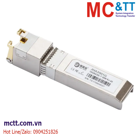 Module đồng SFP+ công nghiệp 10G BASE-T, RJ45 JHA Tech JHA3901G