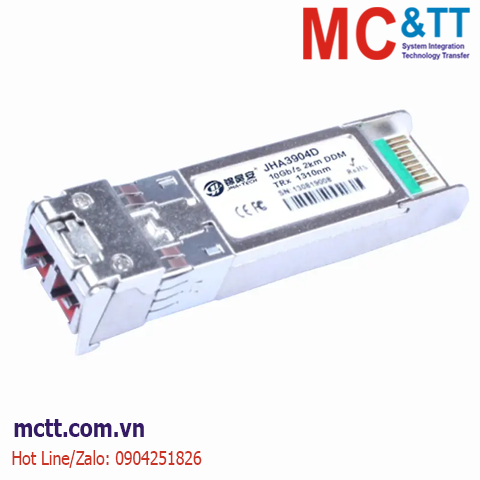 Module quang SFP công nghiệp 10Gb/s, Single-mode, Duplex LC, 2KM JHA Tech JHA3904D