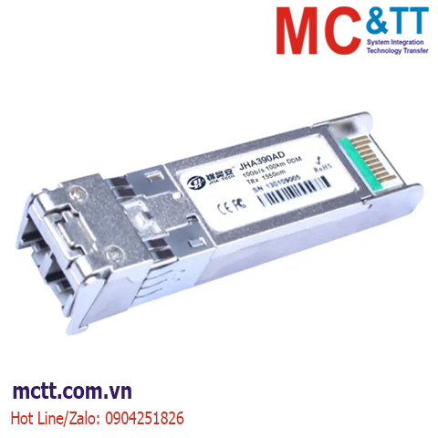 Module quang SFP công nghiệp 10Gb/s, Single-mode, Duplex LC, 100KM JHA Tech JHA390AD