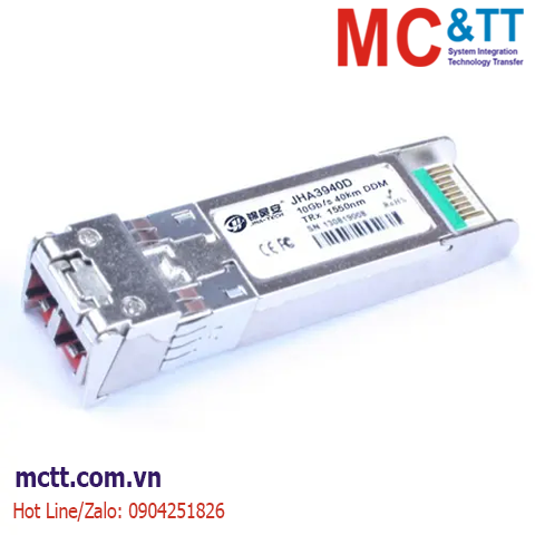 Module quang SFP công nghiệp 10Gb/s, Single-mode, Duplex LC, 40KM JHA Tech JHA3940D