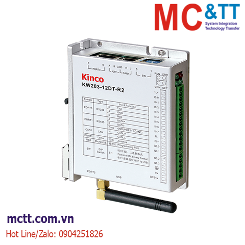 Bộ lập trình PLC Kinco KW213-08DTX-R2 (8*DIO, 1*RS485, LoRa wireless)