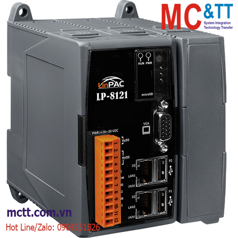 Bộ lập trình nhúng Linux PAC với CPU Cortex-A8 +1 khe cắm module I/O ICP DAS LP-8121 CR