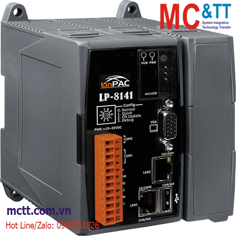 Bộ lập trình nhúng Linux PAC với CPU PXA270 +1 khe cắm module I/O ICP DAS LP-8141-EN CR
