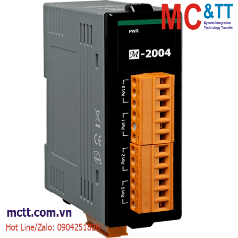 Module RS-485 Modbus RTU 4 kênh đầu vào nhiệt độ DS18B20 Daisy-Chain ICP DAS M-2004 CR