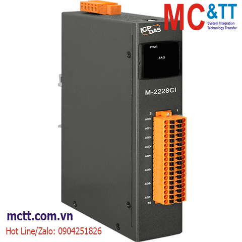 Module RS-485 Modbus RTU 8 kênh đầu ra tương tự AO ICP DAS M-2228CI CR