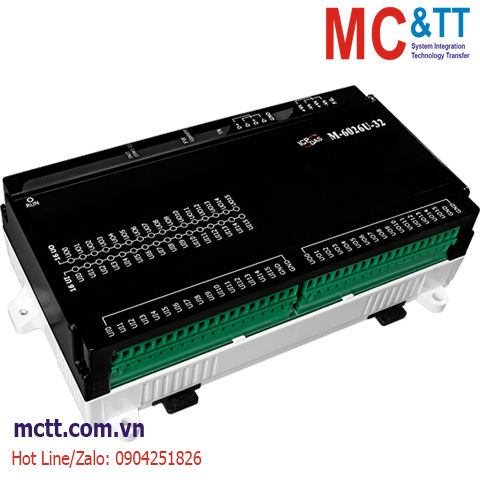 Module RS-485 Modbus RTU 16 kênh đầu vào tương tự AI + 16 kênh đầu ra tương tự AO ICP DAS M-6026U-32 CR