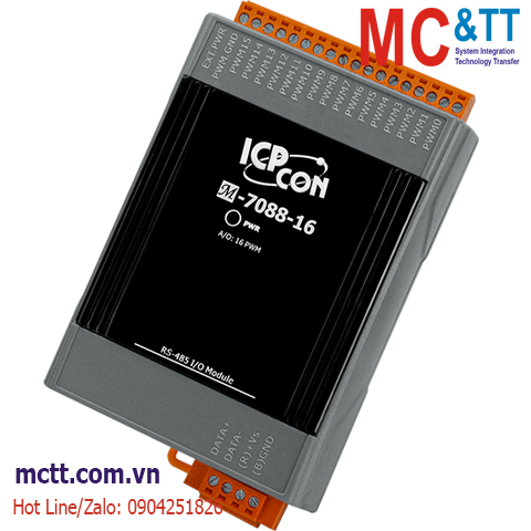 Module RS-485 Modbus RTU 16 kênh đầu ra xung PWM ICP DAS M-7088-16-G CR
