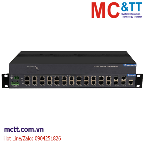 Switch công nghiệp IEC61850 quản lý 24 cổng Gigabit Ethernet + 4 cổng Gigabit SFP 3onedata MES5300-24GT4GS-2HV