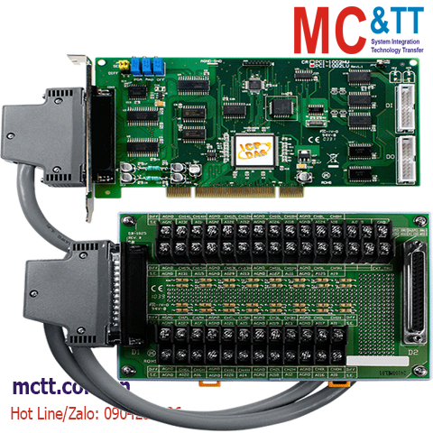 Card PCI 32 kênh AI 12 bits 110 kS/s + 2 kênh AO + 16 kênh DI/DO + 3 kênh Timer/Counter/Frequency ICP DAS PCI-1002LU/S CR