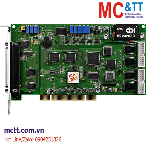 Card PCI 16 kênh AI 12 bits 330 kS/s + 2 kênh AO + 16 kênh DI/DO + 3 kênh Timer/Counter/Frequency ICP DAS PCI-1800LU CR