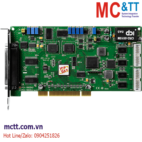 Card PCI 32 kênh AI 12 bits 44k S/s + 2 kênh AO + 16 kênh DI/DO + 3 kênh Timer/Counter/Frequency ICP DAS PCI-1802HU CR