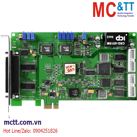 Card PCI Express 32 kênh AI 12 bits, 110 kS/s + 2 kênh AO +16 kênh vào/ra số DIO ICP DAS PEX-1202L CR