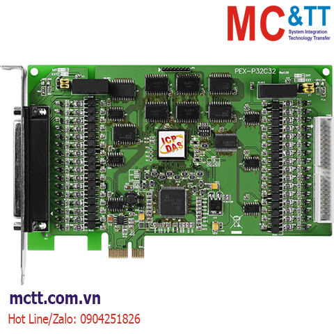 Card PCI Express 32 kênh DI + 32 kênh DO ICP DAS PEX-P32C32 CR