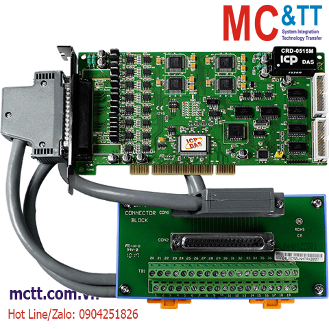Card PCI 16 kênh AO 14-bit + 16 kênh DI/DO + 3 kênh Timer/Counter/Frequency ICP DAS PIO-DA16U/S CR