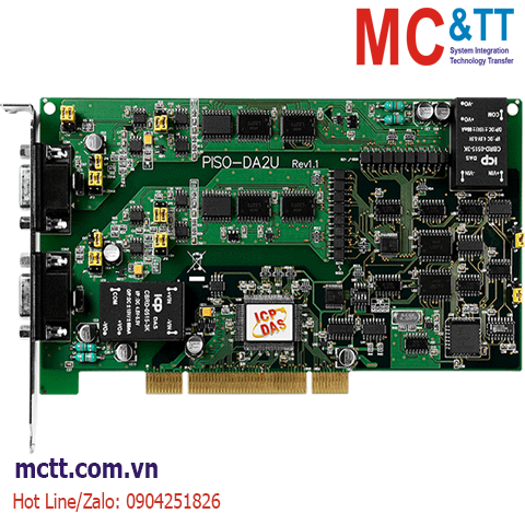 Card PCI 2 kênh đầu ra tương tự AO 12-bit ICP DAS PISO-DA2U CR