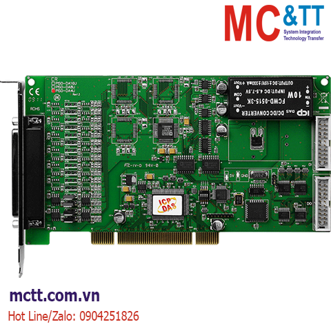 Card PCI 4 kênh AO 14-bit + 16 kênh DI/DO + 3 kênh Timer/Counter/Frequency ICP DAS PISO-DA4U CR