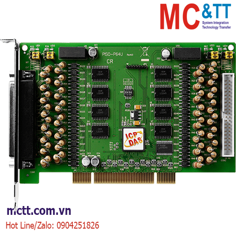 Card PCI 64 kênh đầu vào số DI ICP DAS PISO-P64U-24V CR